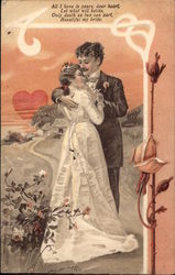 Couple Dancing In Field Marriage & Wedding Postcard Postcard