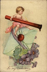 To My Valentine Cupid Postcard Postcard