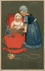 Sister and Baby Postcard