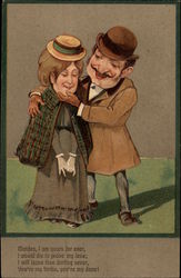 Couple Embracing Postcard