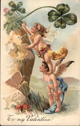 To My Valentine Cupid Postcard Postcard