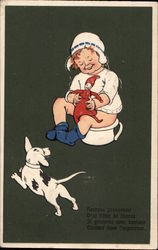 Child Sitting on Pot Postcard