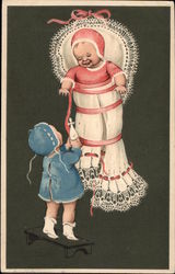 Two Children Postcard