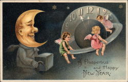 A Prosperous and Happy New Year Postcard