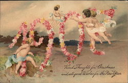 Kind Thoughts for Christmas and All Good Wishes for the New Year 1907 Year Dates Postcard Postcard