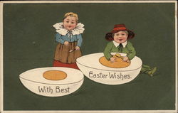 With Best Easter Wishes Postcard