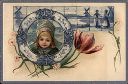 Child with Dutch Tiles Postcard