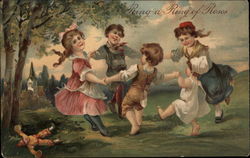 Ring-a-Ring of Roses Nursery Rhymes Postcard Postcard