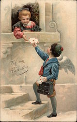 To my Valentine Children Postcard Postcard