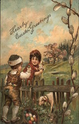 Hearty Easter Greetings Postcard