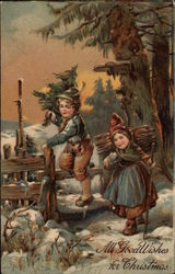 All Good Wishes for Christmas Postcard