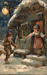 A Merry Christmas to You Children Postcard Postcard