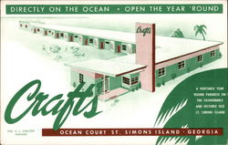 Craft's - Directly on the Ocean - Open the Year 'Round Saint Simons, GA Postcard Postcard