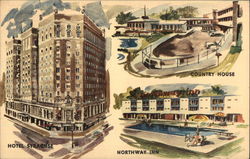 Hotel Syracuse, Country House, and Northway Inn Postcard