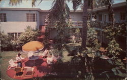 Patio Garden Apartments Postcard