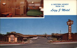 A Western Holiday from the Lazy J Motel Postcard