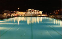 Olympic Pool and Poolarama, Laurels Hotel and Country Club Monticello, NY Postcard Postcard