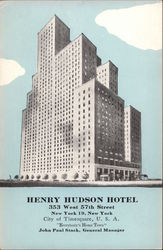 Henry Hudson Hotel New York, NY Postcard Postcard