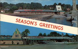 Season's Greetings From River View Resort Motel Postcard