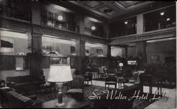 Sir Walter Hotel Lobby Raleigh, NC Postcard Postcard