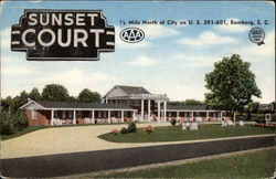 Sunset Court Bamberg, SC Postcard Postcard