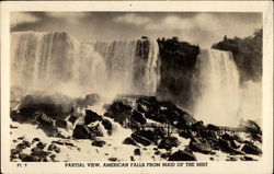 Partial View, American Falls from Maid of the Mist Niagara Falls, NY Postcard Postcard