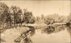 Park scene - Chippewa River Bruce, WI Postcard Postcard