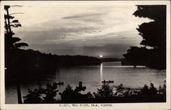 Sunset over Moon River Bala Muskoka, ON Canada Ontario Postcard Postcard