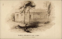 Baron Steuben's Log Cabin Utica, NY Postcard Postcard