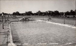 View of Swimming Pool Abilene, KS Postcard Postcard