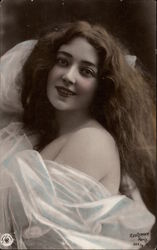 Woman in White Women Postcard Postcard