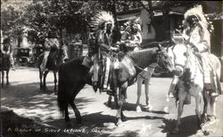 A Group of Sioux Indians, Colorado Native Americana Postcard Postcard