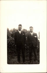 Two Men in Suits Postcard