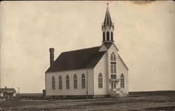 View of Rural Church Postcard