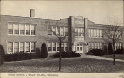 View of Dodge School Building Postcard