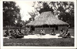 Ceremonial Kava Making Nukualofa, Tonga South Pacific Postcard Postcard