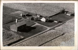 Bird's Eye View of Farm Postcard