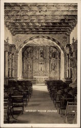 Interior of Mission Dolores Postcard