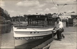 Capt. Herb Droste and the "Josephine", Lower Dells Postcard