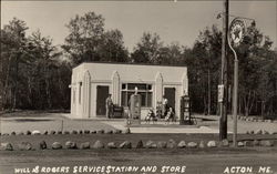 Will & Rogers Service Station Texaco Postcard