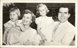 Richard Nixon & Family Postcard