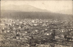 Aerial View of Large Town Postcard