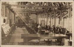 A section of the lobby, Paradise Inn, Rainier National Park Washington Mount Rainier National Park Postcard Postcard