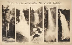 Falls in the Yosemite National Park California Postcard Postcard