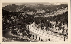 Road Beside Blackfoot River Missoula, MT Postcard Postcard