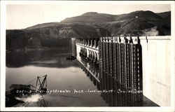 Upstream Face - Looking West - Coulee Dam Grand Coulee, WA Postcard Postcard