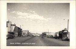 Main Street Custer, SD Postcard Postcard