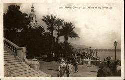 Le Theatre et Les Terrasses Postcard