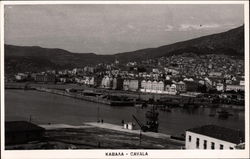 View of Town and Harbor Kavala, Greece Greece, Turkey, Balkan States Postcard Postcard