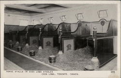 Horse Stalls in Casa Loma Stables Ontario Canada Postcard Postcard